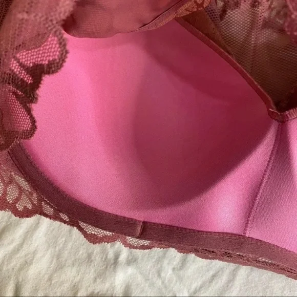 VS PINK High Neck Floral Lace Bralette L-DD - Picture 4 of 10
